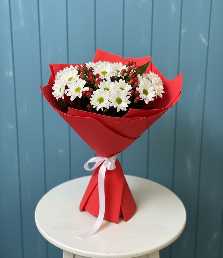 Букет цветов из: Хризантемы в им 9 Января