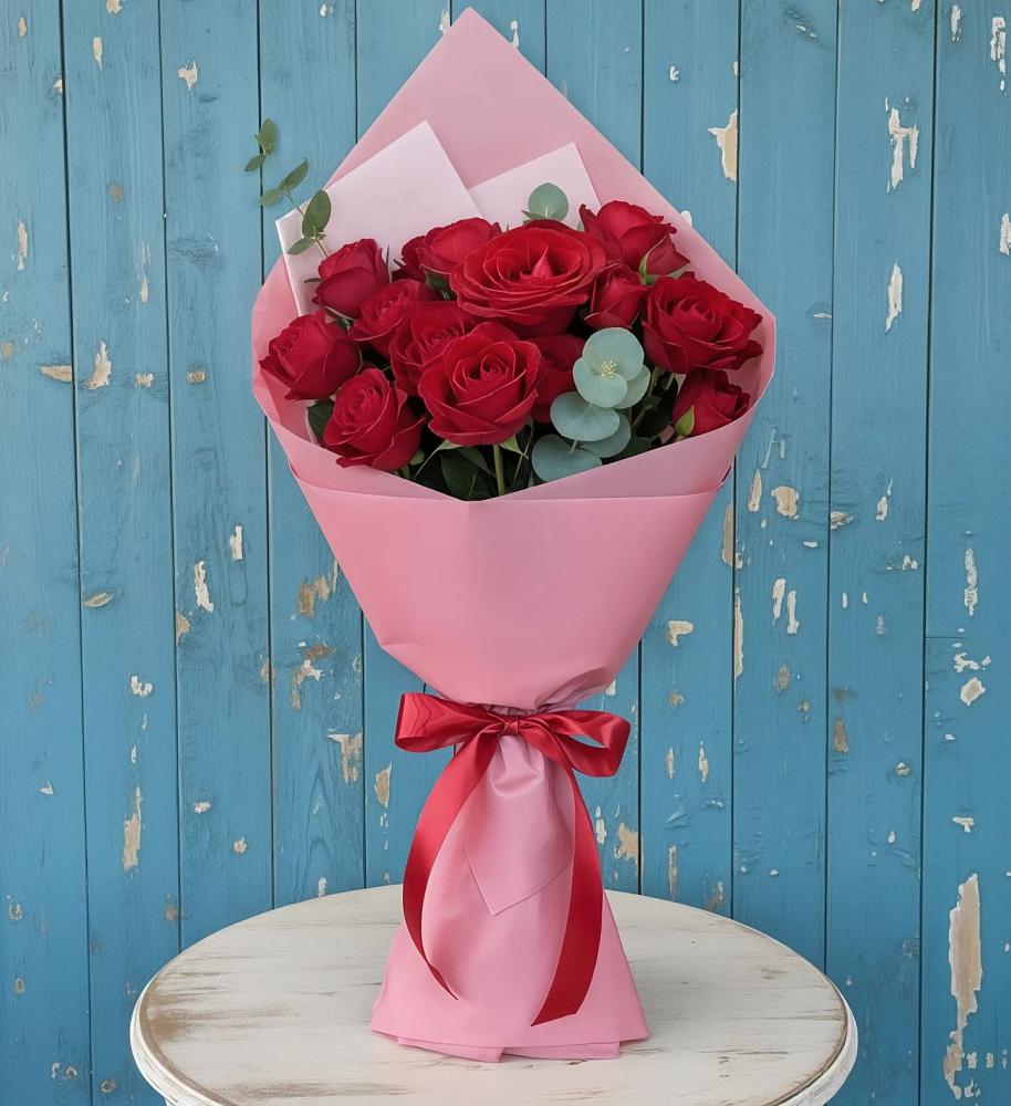 Букет цветов из: Розы в им 9 Января