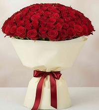 Букет 101 Красная роза Милано в им 9 Января
