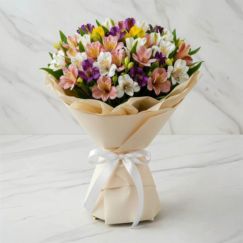 Букет цветов из: Альстромерии в им 9 Января