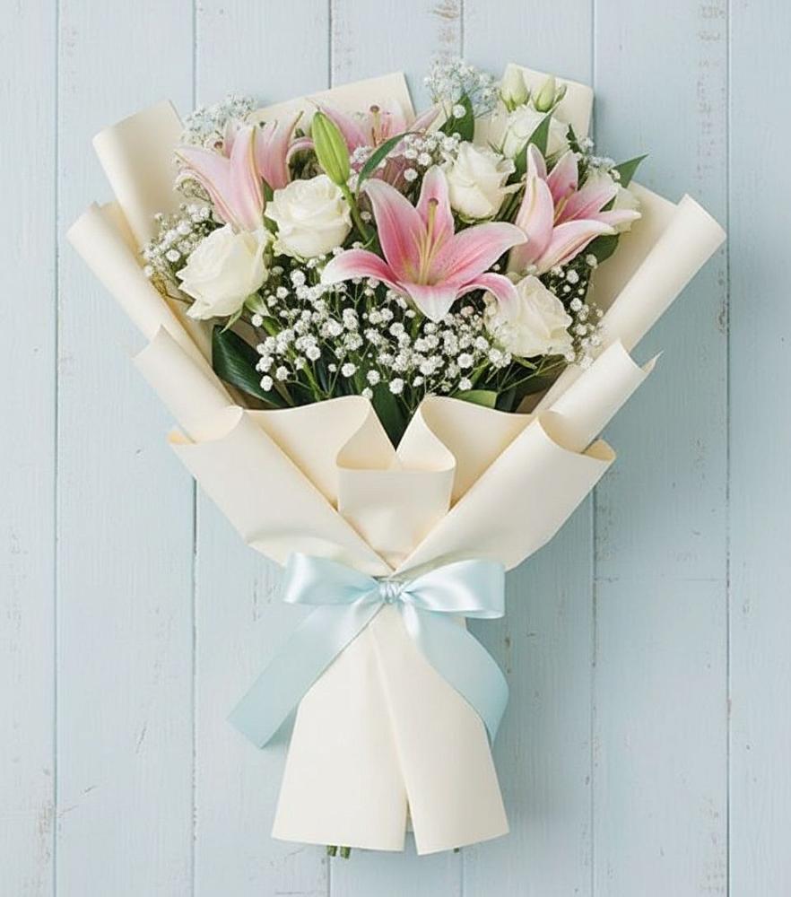 Букет цветов из: Лилии в им 9 Января