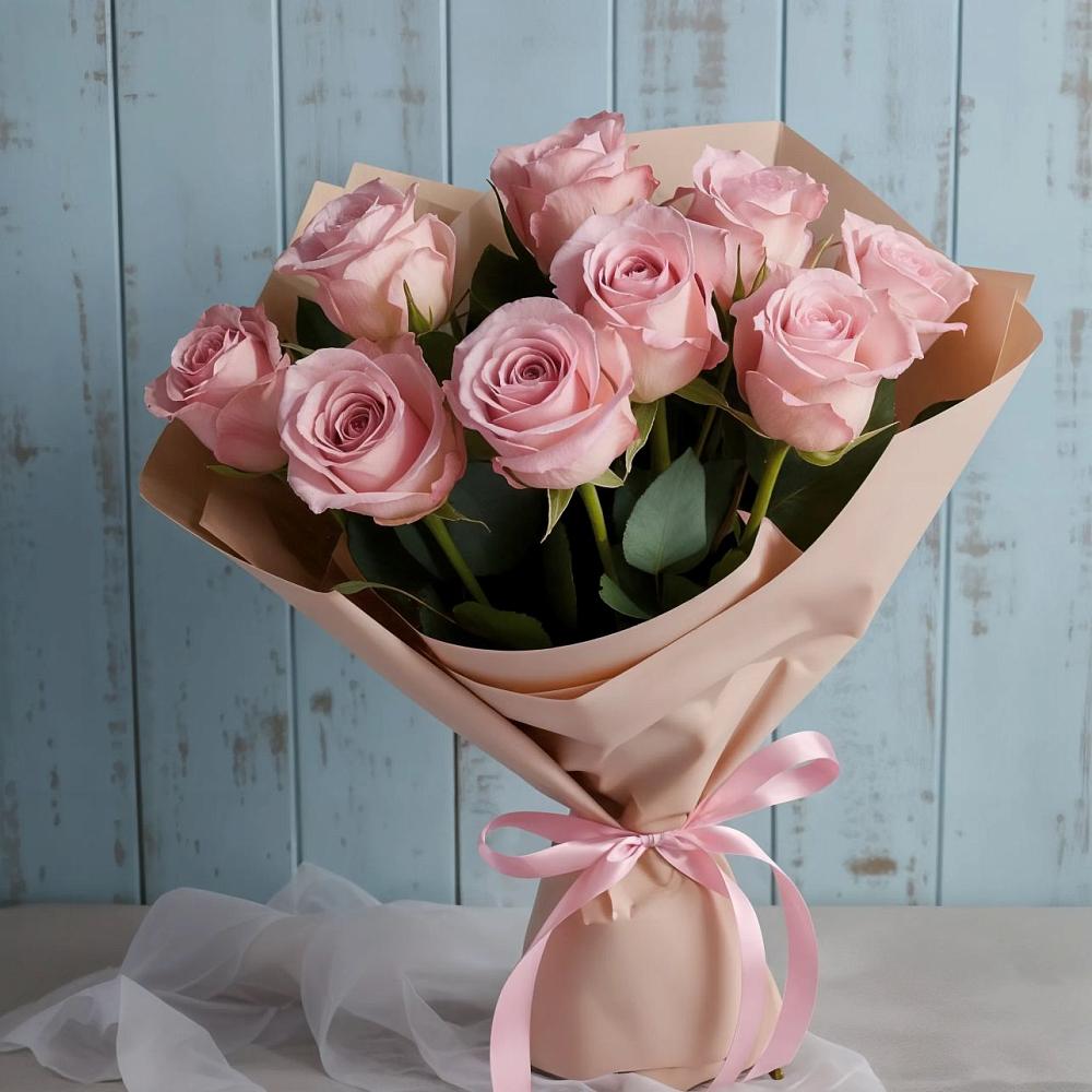 Букет цветов из: Розы в им 9 Января