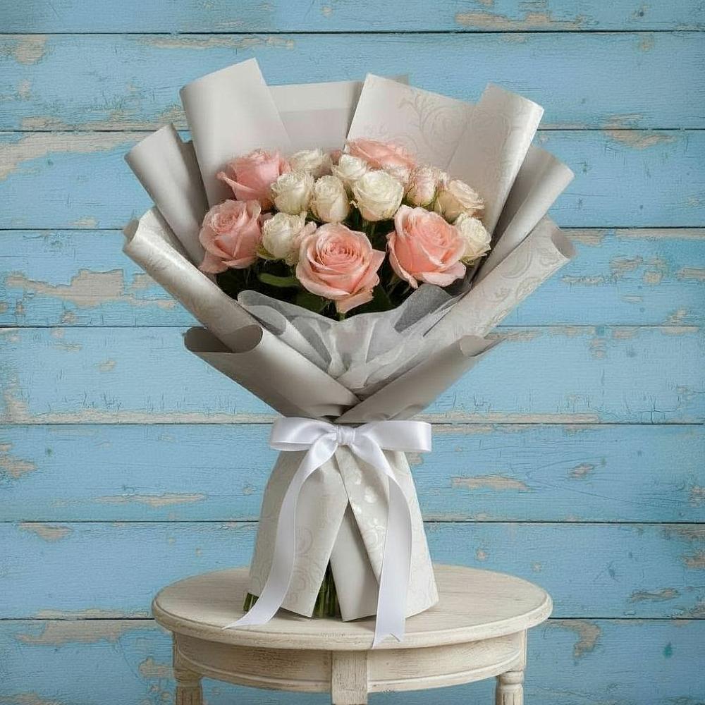 Букет цветов из: Розы в им 9 Января