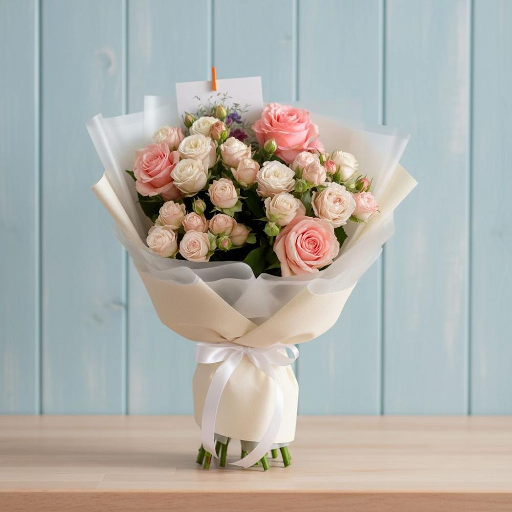 Букет цветов из: Розы в им 9 Января