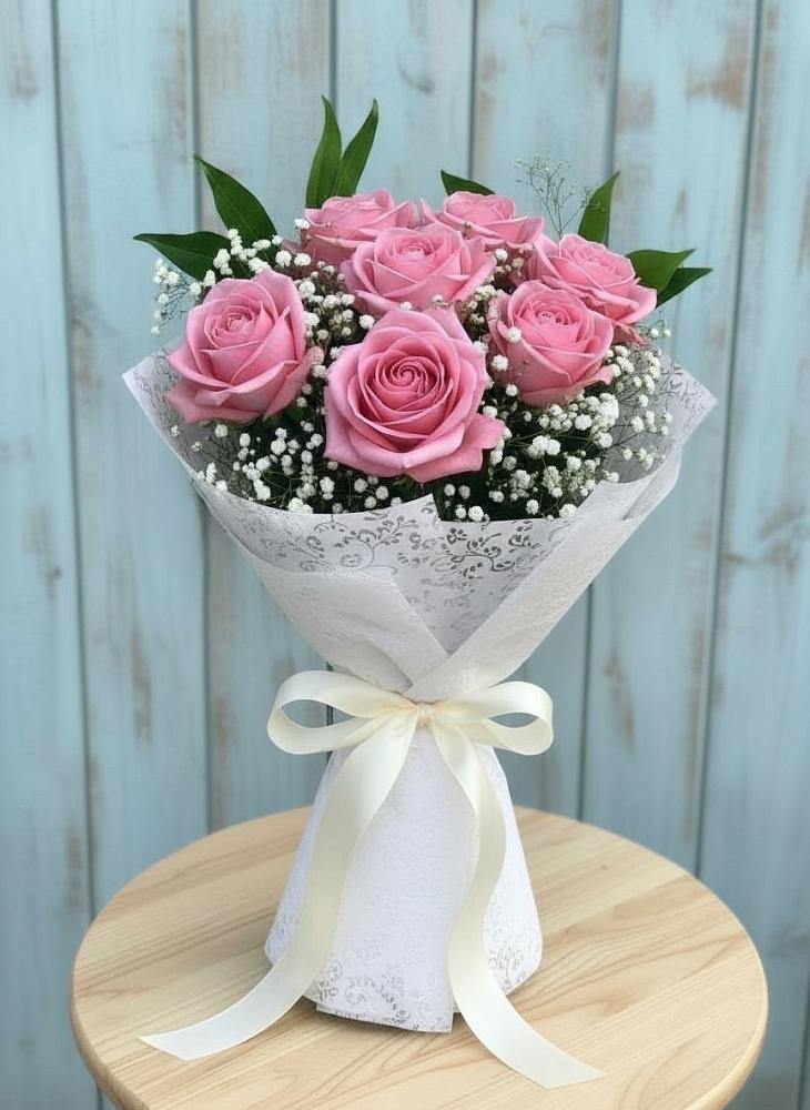 Букет цветов из: Розы в им 9 Января