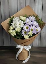 Букет цветов из:  Хризантемы и Розы #REPLACE_PRED# им 9 Января