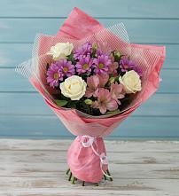 Букет цветов из:  Герберы #REPLACE_PRED# им 9 Января