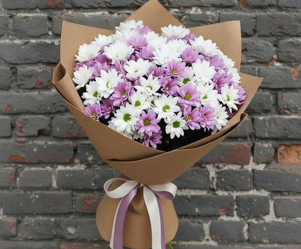 Букет цветов из: Хризантемы в им 9 Января