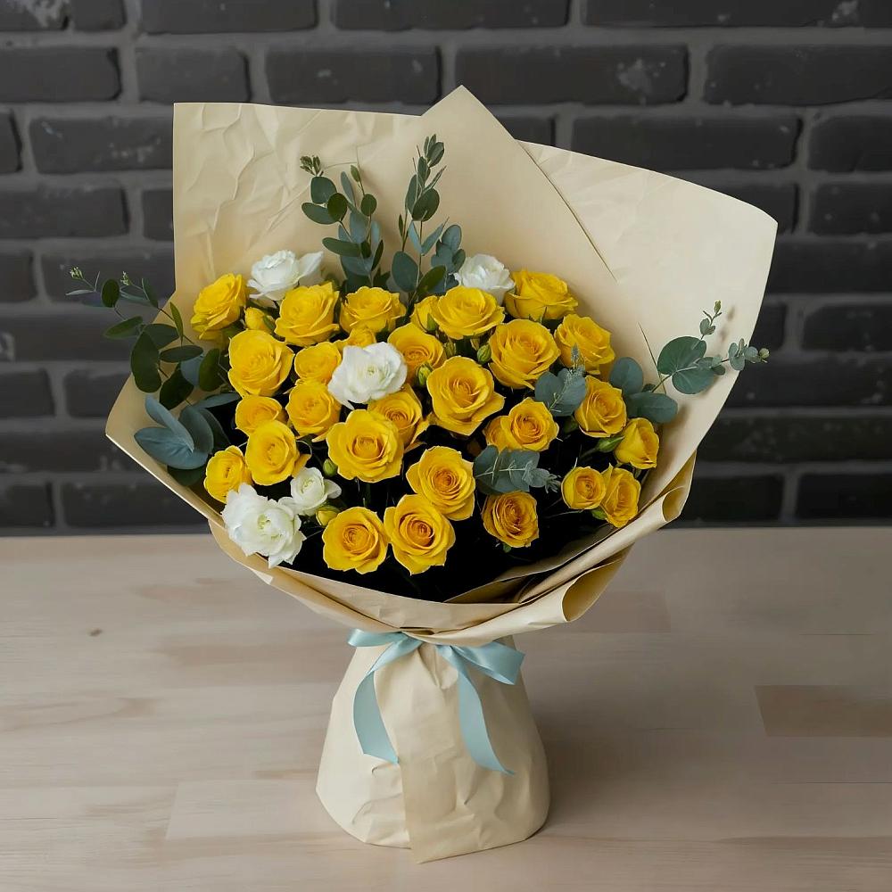 Букет цветов из: Розы в им 9 Января