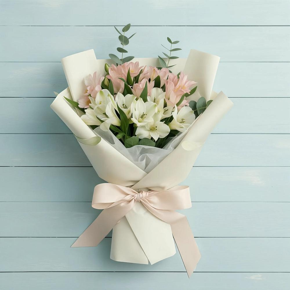 Букет цветов из: Альстромерии в им 9 Января