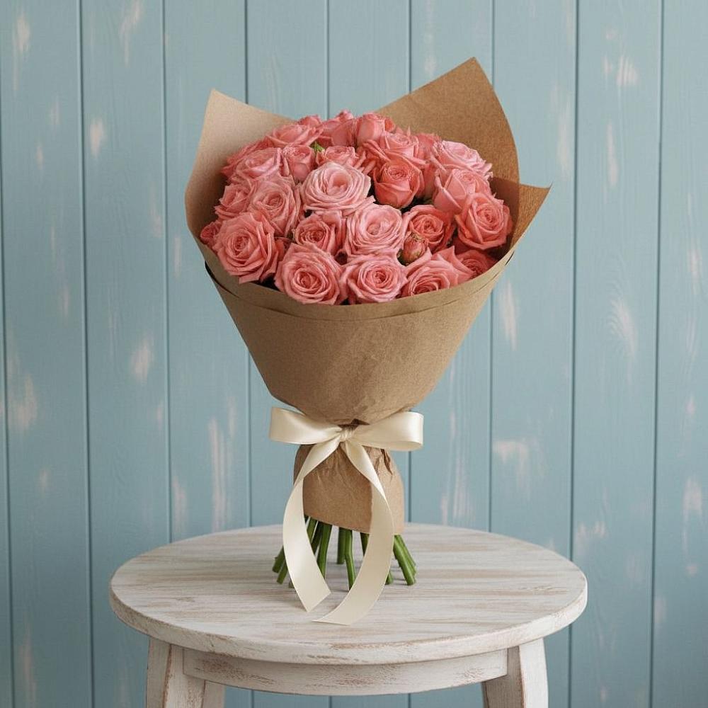 Букет цветов из: Розы в им 9 Января