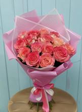 Букет 15 Розовых роз Равель в им 9 Января