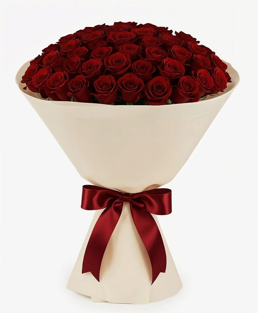 Букет 101 Бордовая роза Блэк Бакарра в им 9 Января