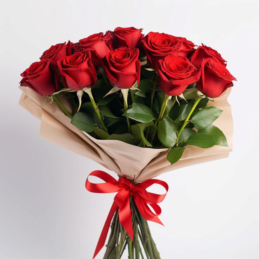 Букет 11 Красных роз Эдлесс Лав в им 9 Января